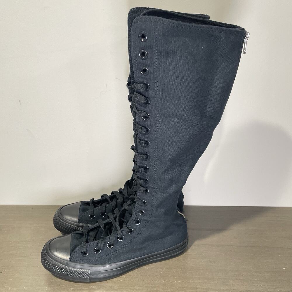 Converse Women Size 7 Shoes NEW XXHi Knee High Triple Black Chuck Taylor Allstar